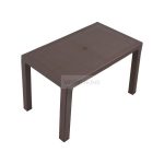 Τραπέζι Κήπου Elite Rattan 70x120cm Καφέ