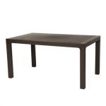 Τραπέζι Κήπου Elit Rattan 90x150cm (Καφέ)