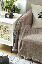 Ριχτάρι Chenille Με Κρόσια C100-9 Cappuccino (4 Διαστάσεις) - Image 3