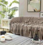 Ριχτάρι Chenille Με Κρόσια C100-9 Cappuccino (4 Διαστάσεις) - Image 4