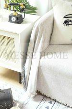 Ριχτάρι Chenille Με Κρόσια C100-10 Εκρού (4 Διαστάσεις) - Image 4