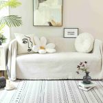 Ριχτάρι Chenille Με Κρόσια C100-10 Εκρού (4 Διαστάσεις)