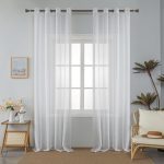 Κουρτίνα Γάζα με Κρίκους Πουά 6011 Λευκό (140x285cm)