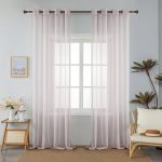 Κουρτίνα Γάζα με Κρίκους Πουά 6011 Ροζ (140x285cm)