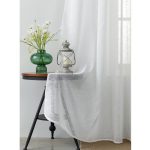 Κουρτίνα Λινή με Τρέσα 6023 Λευκό (2 Διαστάσεις)