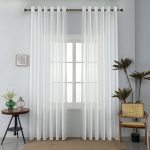 Κουρτίνα Λινή με Κρίκο 6023 Σπαστό Λευκό (270x290cm)