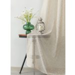 Κουρτίνα Λινή με Τρέσα 6023 Μπεζ (2 Διαστάσεις)