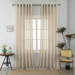 Κουρτίνα Λινή με Κρίκο 6023 Μπεζ (270x290cm)
