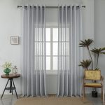 Κουρτίνα Λινή με Κρίκο 6023 Γκρι (270x290cm)