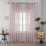 Κουρτίνα Λινή με Κρίκο 6023 Ροζ (270x290cm)