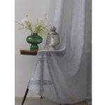 Κουρτίνα Λινή με Τρέσα 6023 Γκρι (2 Διαστάσεις)