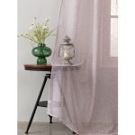 Κουρτίνα Λινή με Τρέσα 6023 Ροζ (2 Διαστάσεις)