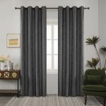 Κουρτίνα Μέτριας Σκίασης Με Κρίκους 140x270cm (Ανθρακί)