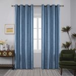 Κουρτίνα Μέτριας Σκίασης Με Κρίκους 140x270cm (Μπλε)