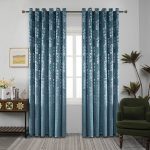 Κουρτίνα Σουέτ με Κρίκο 8033 Πετρόλ (275x260cm)