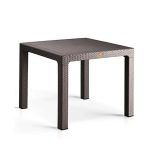 Τραπέζι Κήπου Elit Rattan 90x90cm (Καφέ)