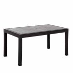 Τραπέζι Κήπου Elit Rattan 90x150cm (Ανθρακί)