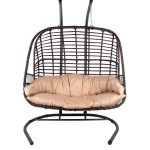 Κούνια Κήπου Balina Rattan Διθέσια Καφέ
