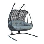 Κούνια Κήπου Balina Rattan Διθέσια Γκρι