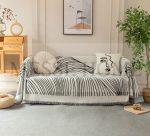 Ριχτάρι Chenille Με Κρόσια C3-12 Ανθρακί (4 Διαστάσεις)