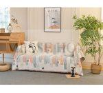 Ριχτάρι Chenille Με Κρόσια C9-7 Μπλε-Πορτοκαλί (4 Διαστάσεις)