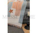 Ριχτάρι Chenille Με Κρόσια C9-7 Μπλε-Πορτοκαλί (4 Διαστάσεις) - Image 2