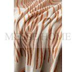 Ριχτάρι Chenille Με Κρόσια C3-3 Πορτοκαλί (4 Διαστάσεις) - Image 4