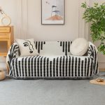 Ριχτάρι Chenille Με Κρόσια C4-12 Μαύρο (3 Διαστάσεις)