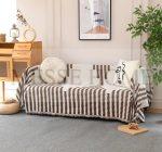 Ριχτάρι Chenille Με Κρόσια C4-4 Καφέ (3 Διαστάσεις)