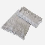 Πετσέτα Ανάγλυφη Με Κρόσια Γκρι (2 Διαστάσεις)