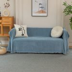 Ριχτάρι Chenille Με Κρόσια C10-16 Σιέλ (4 Διαστάσεις)