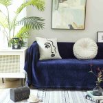 Ριχτάρι Chenille Με Κρόσια C100-20 Μπλε (4 Διαστάσεις)