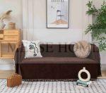 Ριχτάρι Chenille Με Κρόσια C100-4 Καφέ (4 Διαστάσεις)