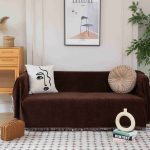 Ριχτάρι Chenille Με Κρόσια C100-4 Καφέ (4 Διαστάσεις)