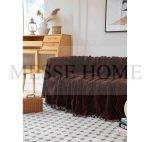 Ριχτάρι Chenille Με Κρόσια C100-4 Καφέ (4 Διαστάσεις) - Image 3