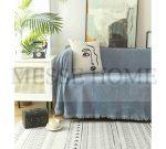 Ριχτάρι Chenille Με Κρόσια C100-7 Σιέλ (4 Διαστάσεις)