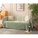 Ριχτάρι Chenille Με Κρόσια C6-5 Πράσινο (4 Διαστάσεις)