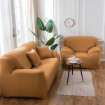 Σετ 3τεμ Ελαστικά Καλύμματα Σαλονιού (Μελί)