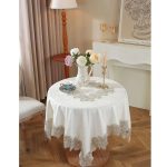 Τραπεζομάντηλο Βελούδινο Με Δαντέλα 140x140cm (4 Χρώματα)