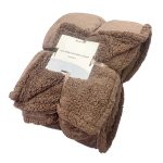Κουβέρτα Sherpa Υπέρδιπλη (Καφέ)