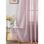 Κουρτίνα Λινή με Τρέσα Ροζ 6044 (2 Διαστάσεις)