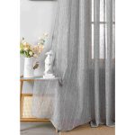 Κουρτίνα Λινή με Τρέσα Γκρι 6044 (2 Διαστάσεις)