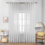 Κουρτίνα Λινή με Κρίκο Σπαστό Λευκό 6044 (270x290cm)