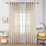 Κουρτίνα Λινή με Κρίκο Εκρού 6044 (270x290cm)