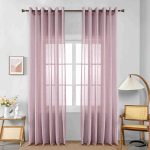 Κουρτίνα Λινή με Κρίκο Ροζ 6044 (270x290cm)