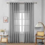 Κουρτίνα Λινή με Κρίκο Γκρι 6044 (270x290cm)