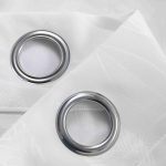 Κουρτίνα Ζακάρ Λευκό με Κρίκο 6039 (2 Διαστάσεις)