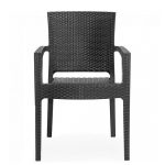 Πολυθρόνα Κήπου Zeus Rattan Γκρι