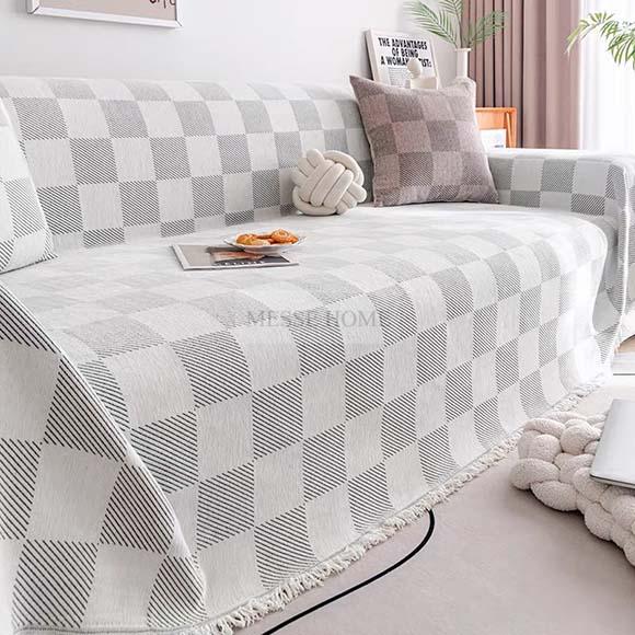 rixtari-chenille-me-krosia-c17-12-ekroy Ριχτάρι Chenille Με Κρόσια C17-12 Εκρού (3 Διαστάσεις) - Image 1