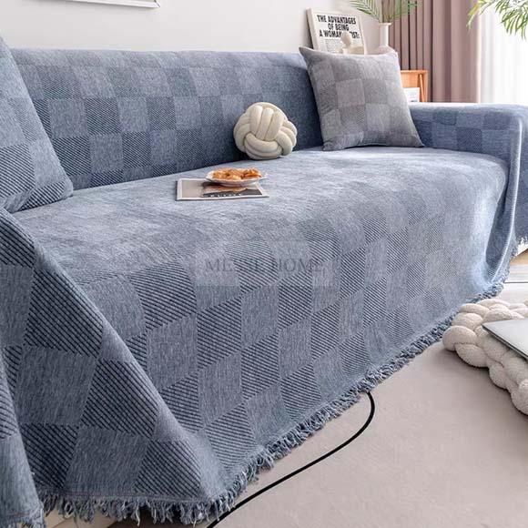 rixtari-chenille-me-krosia-c17-16-mple Ριχτάρι Chenille Με Κρόσια C17-16 Μπλε (3 Διαστάσεις) - Image 1